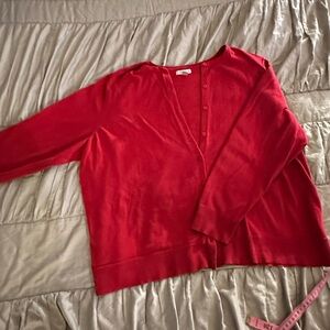 Croft‎ & Barrow Vibrant Red Knit Sweater